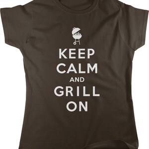 Keep Calm and Grill On, Barbecue, BBQ Women&#39;s T-shirt, NOFO_00180