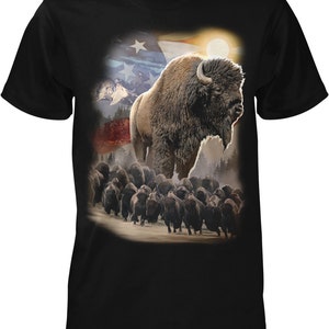 American Bison, Buffalo Herd Men&#39;s T-shirt, NOFO_00377