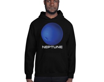 Planet Neptune Hoodie, Unisex Soft Cotton Blend (S-XXL)