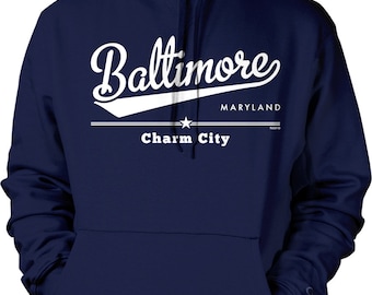 Baltimore, Maryland, Charm City Hooded Sweatshirt, NOFO_00875