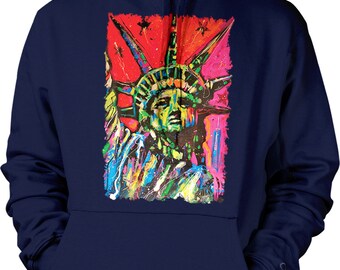 Statue of Liberty, Beautiful Painting Hooded Sweatshirt