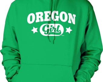 Oregon Girl Hoodie: Soft Cotton Blend, Pouch Pocket, NOFO_00995