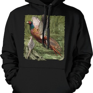 Ring Necked Pheasant, Common Pheasant, Game Bird Hooded Sweatshirt, NOFO_00304