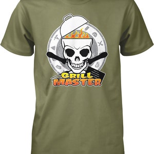 Grill Master, Custom Skull Grill Men&#39;s T-shirt, NOFO_00420