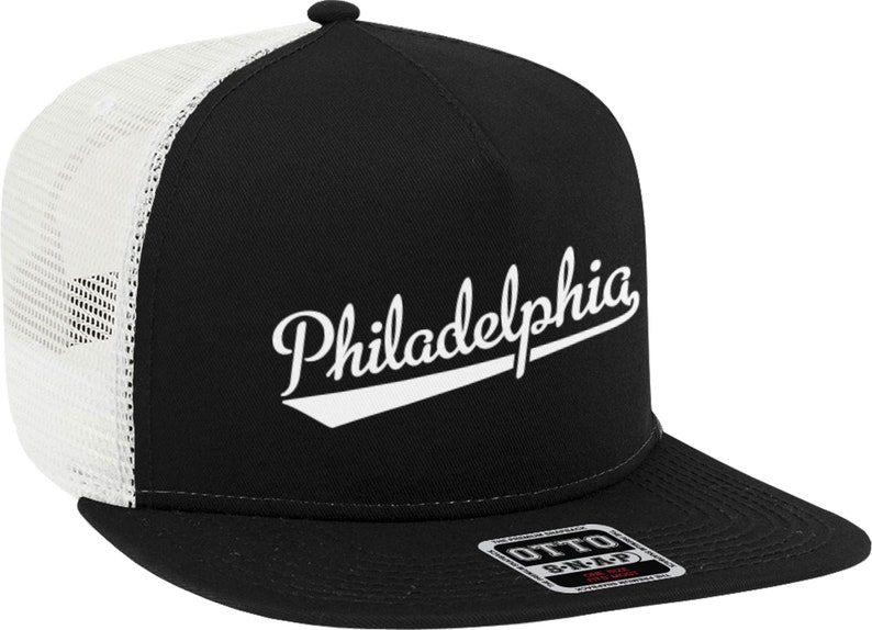 Script Baseball Cap Philadelphia Script Baseball Font Snapback Trucker Hat - Etsy