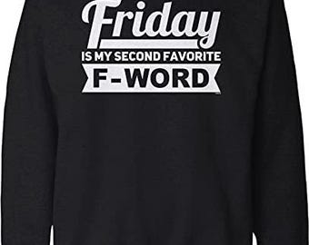 Friday Crewneck Sweatshirt: Relaxed Fit, Cotton Blend - Casual Pullover, NOFO_03026