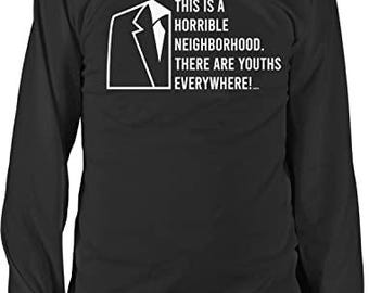 Horrible Neighborhood Youth's Everywhere Casual Men's Long Sleeve Shirt, NOFO_03077