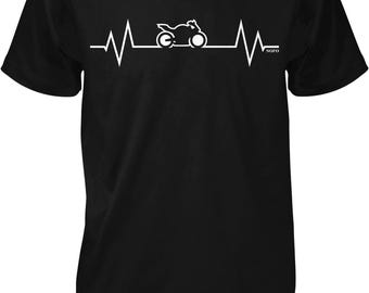 Motorcycle Heartbeat, Love Motorcycles Men's T-shirt, NOFO_00614