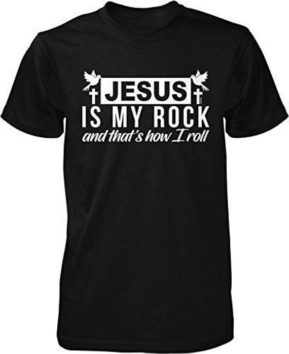 Jesus Is My Rock Tee: Casual Church Wear (Exclusive NOFO Design), NOFO_01659