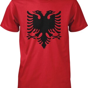 Camiseta para hombre con águila bicéfala de Albania, NOFO_02049 Red