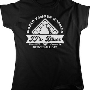JJ&#39;s Diner, World Famous Waffles Women&#39;s T-shirt, NOFO_02795