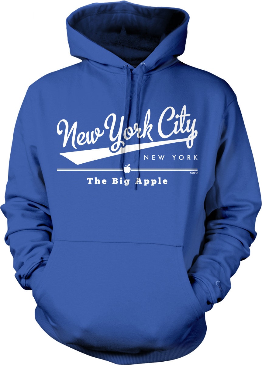 New York City, New York, the Big Apple Hooded Sweatshirt