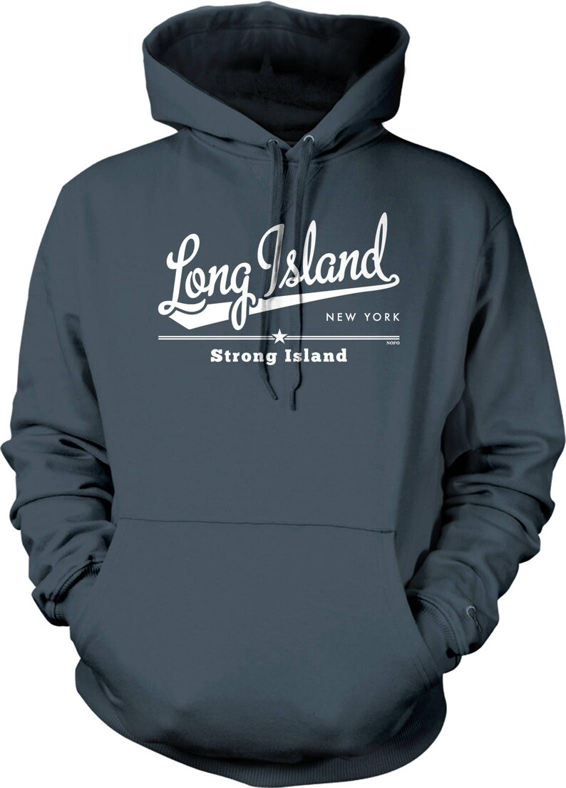 Long Island Hoodie Sweatshirt: Cozy Unisex Pullover with Pocket, NOFO_01173 Charcoal