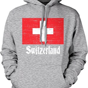 Flag of Switzerland, Swiss Flag, Schweizer Hooded Sweatshirt, NOFO_00055