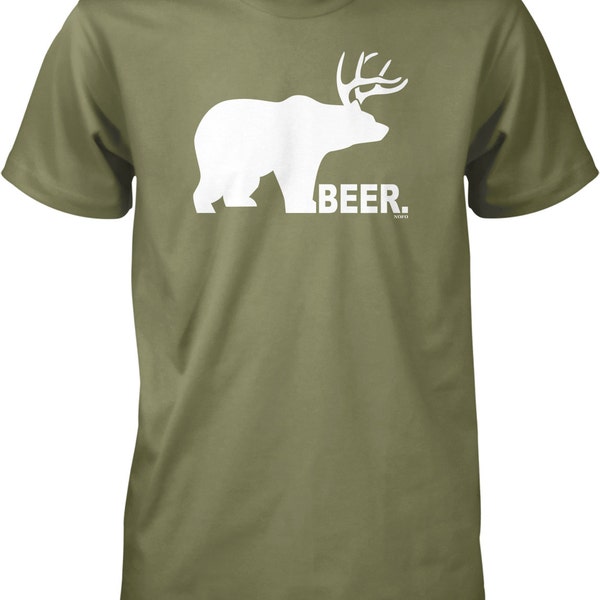 Beer, Bear Plus Deer Equals BEER! Men's T-shirt, NOFO_00691