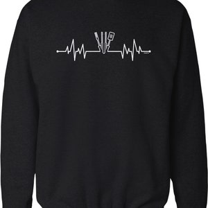 BBQ Heartbeat Crew Neck Sweatshirt, NOFO_01669