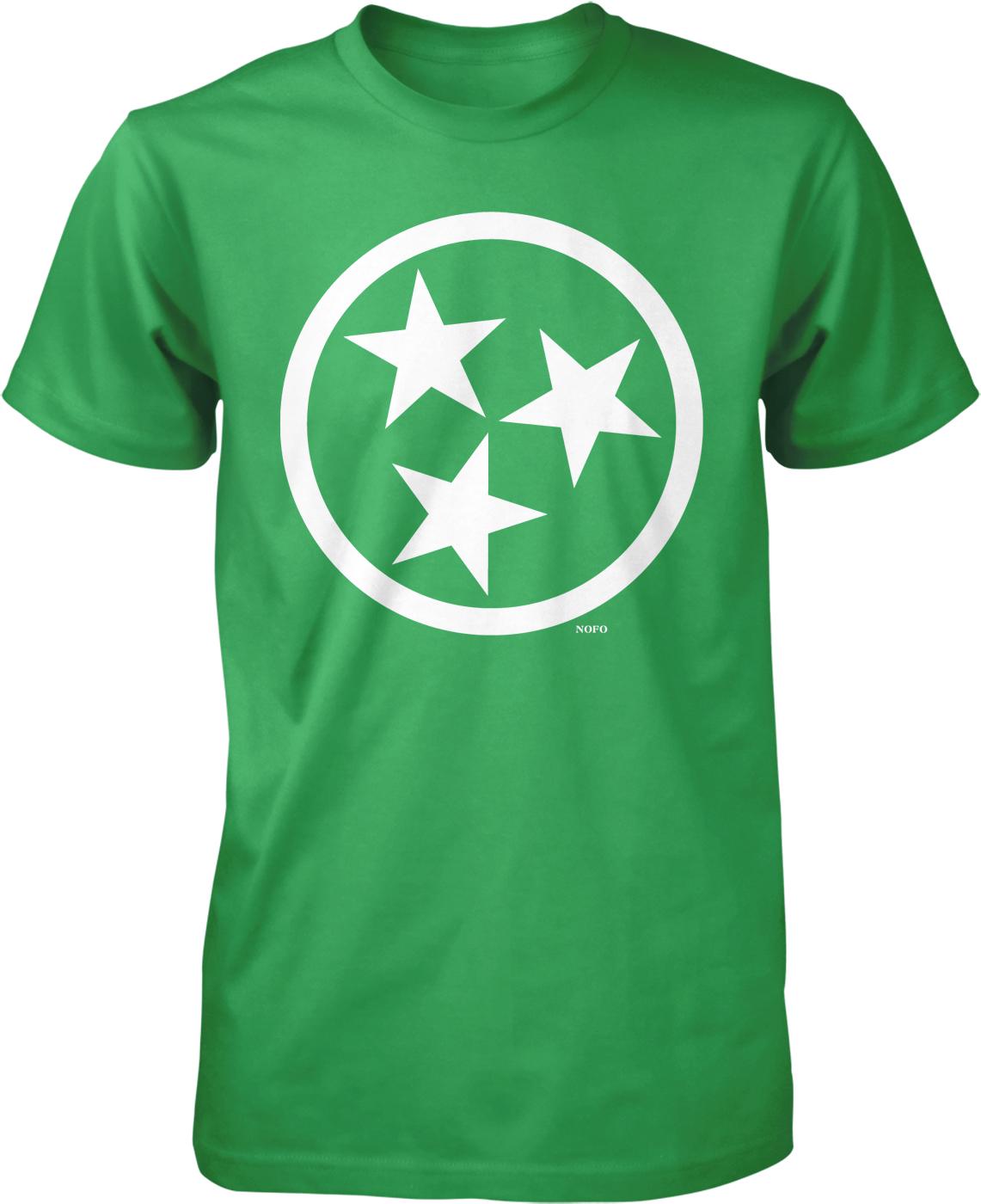 Tennessee Flag Men's T-shirt - Gray With Three White Stars