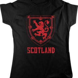 Scottish Lion T-Shirt, Red Crest, Crown of Scots, NOFO_00228