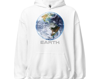 Planet Earth Sweatshirt: Unisex Hoodie (Comfortable, Front Pocket)