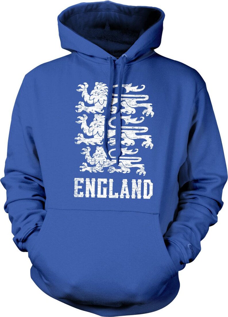 Sudadera con capucha y escudo real de Inglaterra, diseño de los Tres Leones, NOFO_00238 Royal
