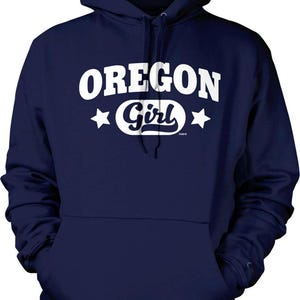 Oregon Girl Hoodie: Soft Cotton Blend, Pouch Pocket, NOFO_00995 Navy