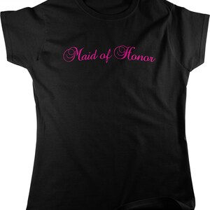 Pink Maid of Honor, Bachelorette Party, Wedding Women's T-shirt, NOFO_00321