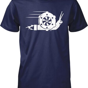 Turbo Snail T-Shirt: Racing Style Graphic (Men's Sizes S-XXL), NOFO_01708 Navy