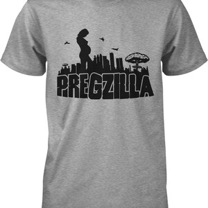 Pregzilla T-Shirt: Funny Crazy Pregnant Wife Tee, Light Gray, NOFO_00158