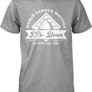 JJ's Diner, Waffles Famosos en Todo el Mundo Camiseta para Hombre, NOFO_02795 Sport Grey