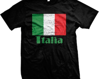 Italian Pride Tee: Black Slim Fit Cotton - Breathable Summer Shirt, NOFO_00058