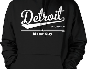 Detroit, Michigan, Motor City Hooded Sweatshirt, NOFO_00877