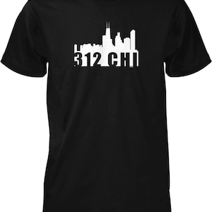 312 CHI Skyline Tee: Chicago Native Style - Soft Cotton Blend