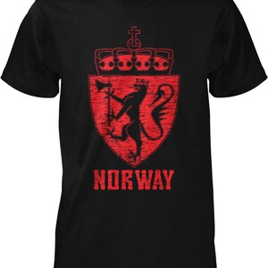 Norway, Coat of Arms, King, Parliament, Golden Lion Men&#39;s T-shirt, NOFO_00226