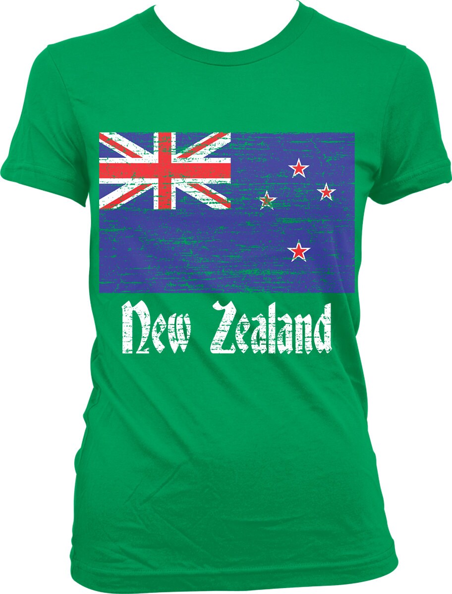 Flag of New Zealand Kiwis Pride Waitangi Juniors Tshirt Etsy