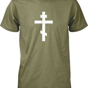 Orthodox Cross, Byzantine, Russian Orthodox Cross Men&#39;s T-shirt, NOFO_00686