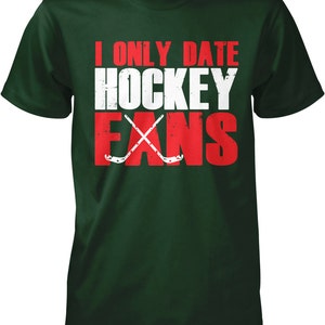 I Only Date Hockey Fans, I Love Hockey, Hockey Sticks Men&#39;s T-shirt, NOFO_00170