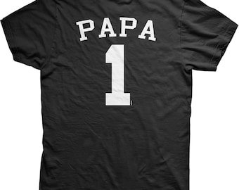 Camiseta con estampado trasero, PAPA 1, diseño de número de camiseta, abuelo español, abuelo, para hombre, NOFO_01295