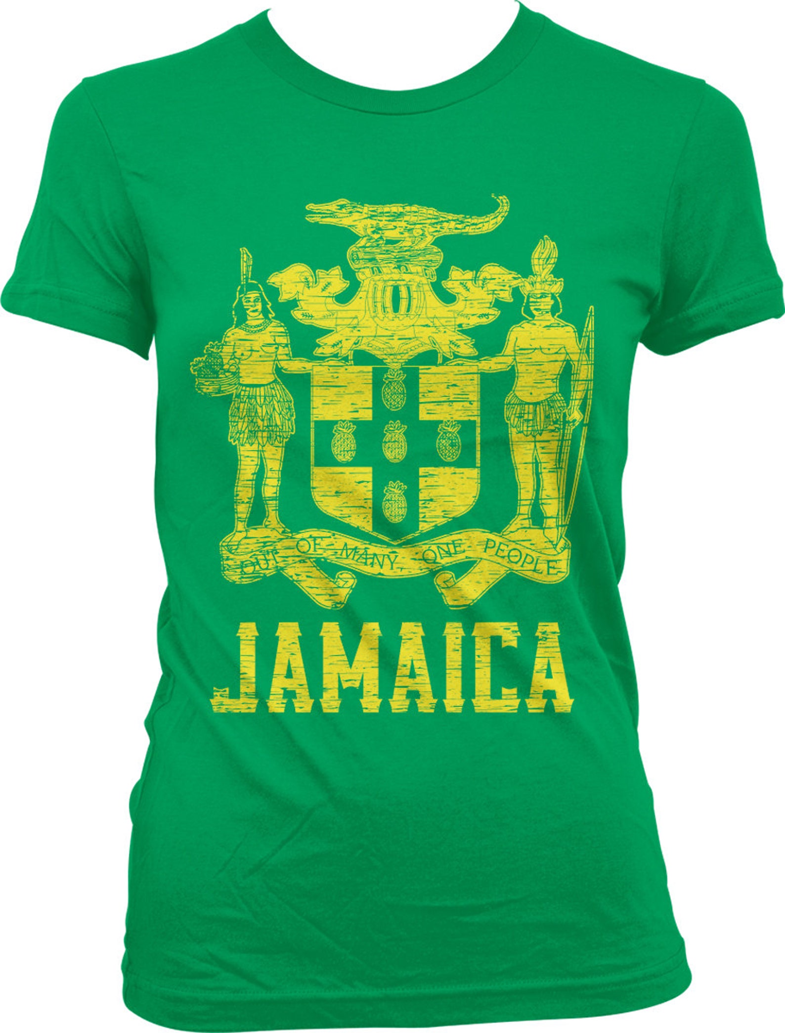 Jamaica Coat of Arms Out of Many One People Pride Juniors Etsy