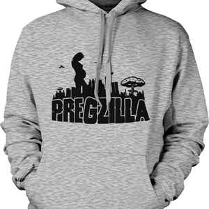 Pregzilla, Crazy Pregnant Wife, Pregnant, Pregnant Queen Hooded Sweatshirt, NOFO_00158