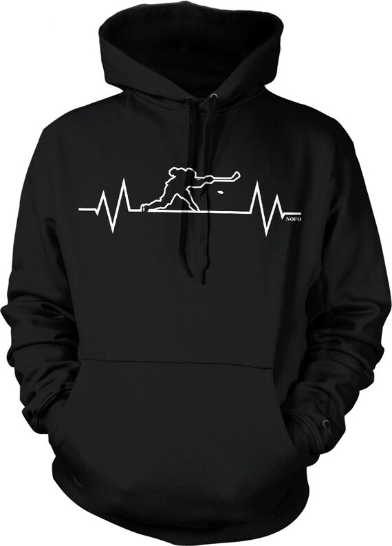 Hockey Heartbeat, I Love Hockey Hooded Sweatshirt, NOFO_00620 - Etsy