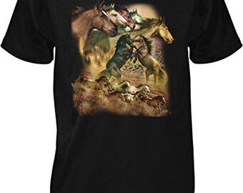 Wild Horses Men's T-shirt: Durable Cotton, Tailored Fit