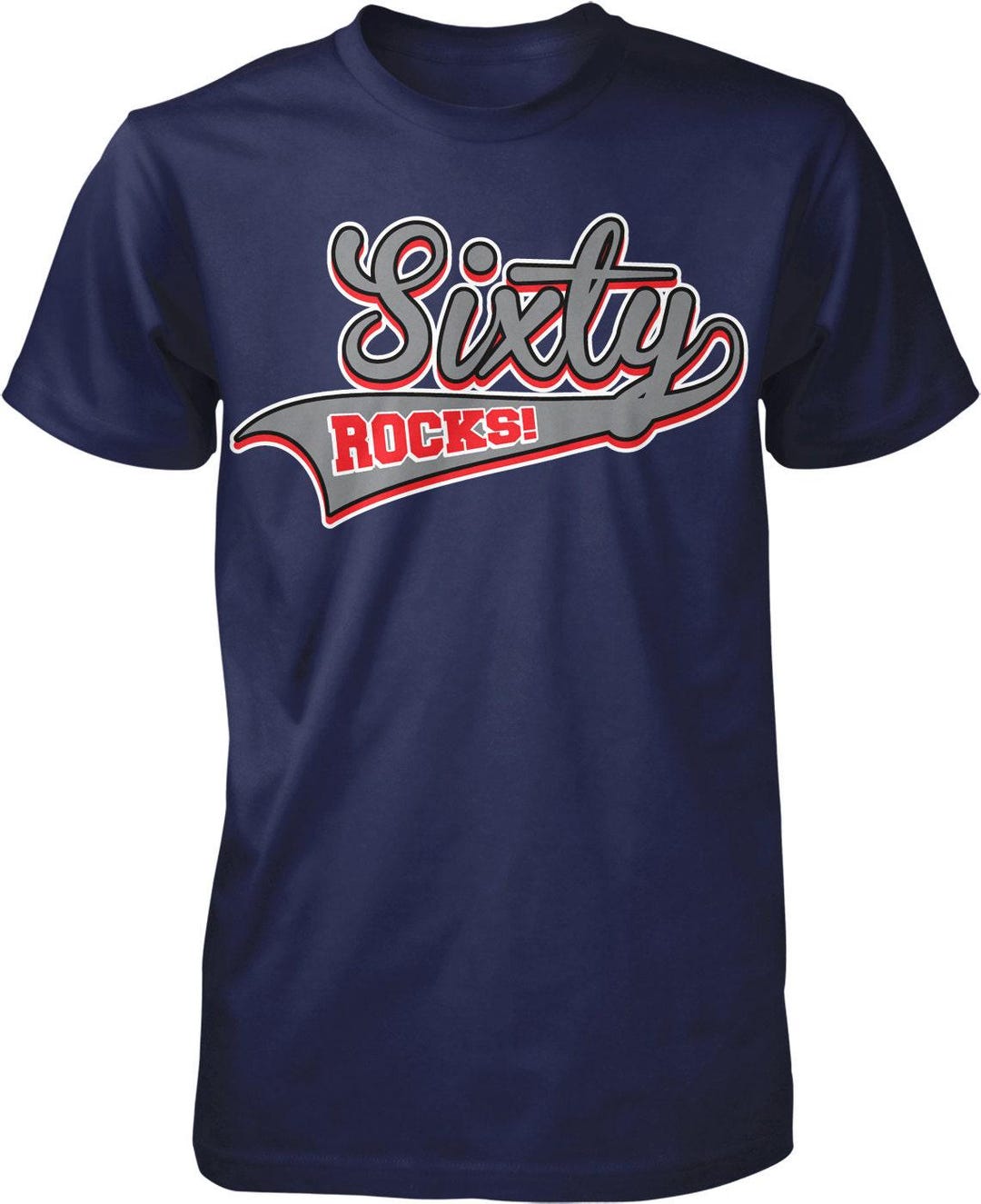 60th Rocks 60th Birthday Shirt, Sixty Rocks Design, Men's Casual Tee, NOFO_00186 ...