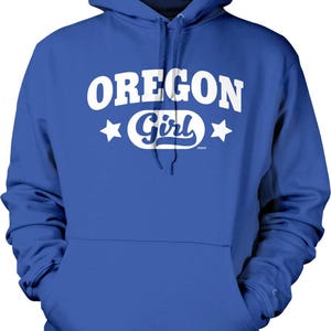 Oregon Girl Hoodie: Soft Cotton Blend, Pouch Pocket, NOFO_00995 Royal