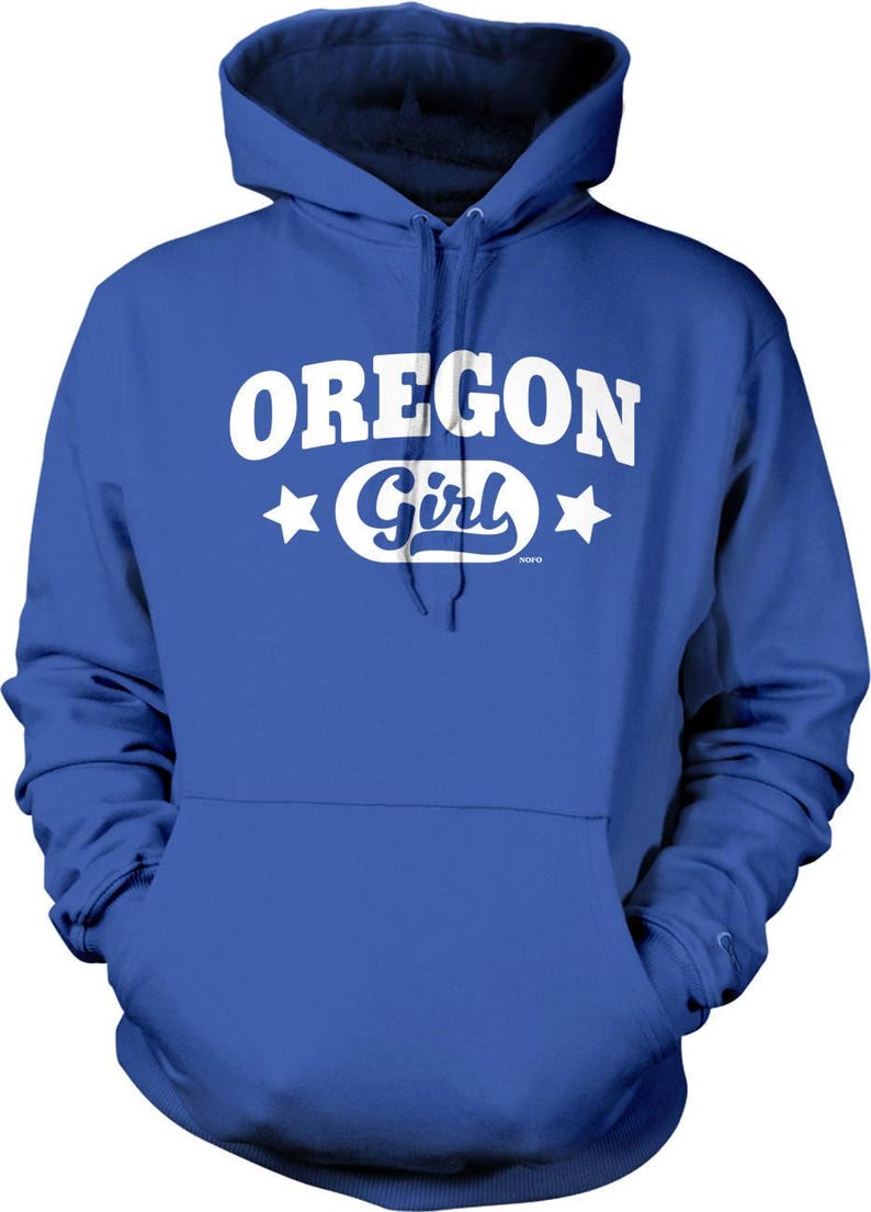 Oregon Girl Hoodie: Soft Cotton Blend, Pouch Pocket, NOFO_00995 Royal
