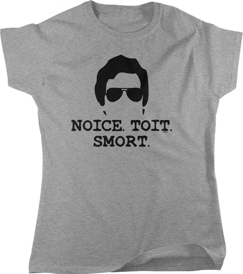 Noice Toit Smort T-Shirt: Women's Casual Tee with TV Show Quote, NOFO_02800 Sport Grey