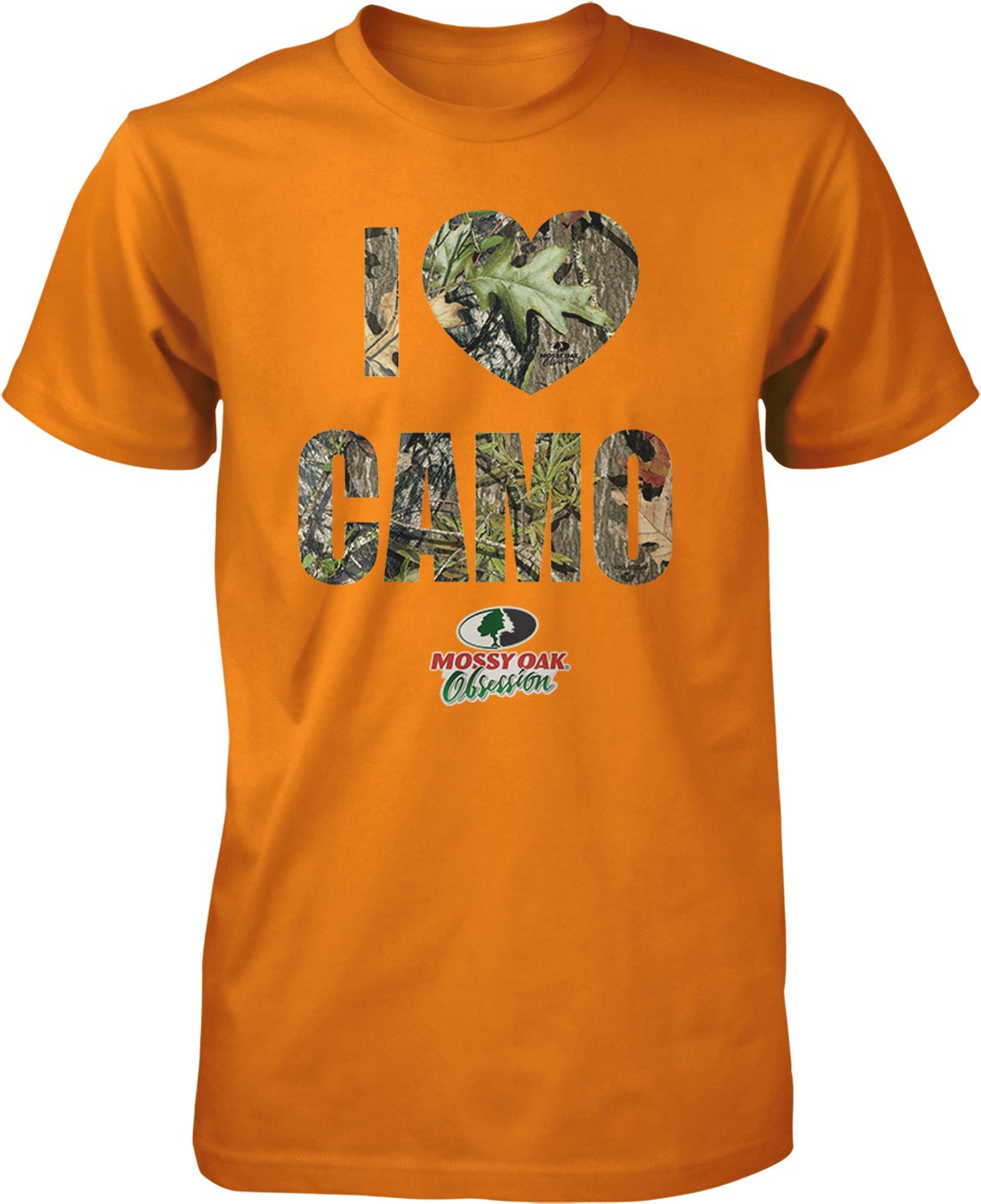 【NONCODE】(Unisex) Kio Camo lettering T-shirt I Love Camo, I Heart Camo, Mossy Oak Obsession Camouflage