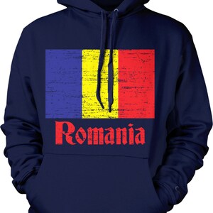 Flag of Romania, Romanian Flag, Mandrie Hooded Sweatshirt, NOFO_00048