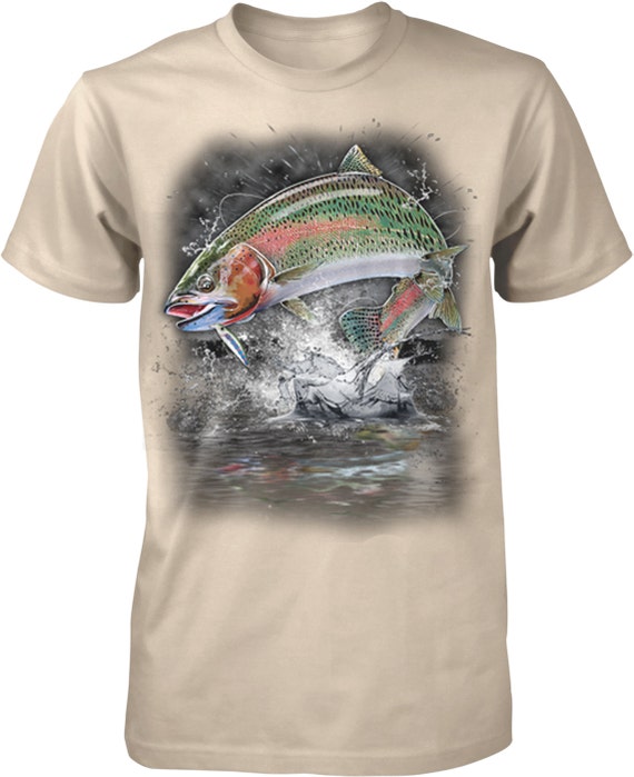 Rainbow Trout, River Trout, Fly Fishing Men's T-shirt, NOFO_00301 -   Norway