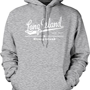 Long Island Hoodie Sweatshirt: Cozy Unisex Pullover with Pocket, NOFO_01173 Sport Grey