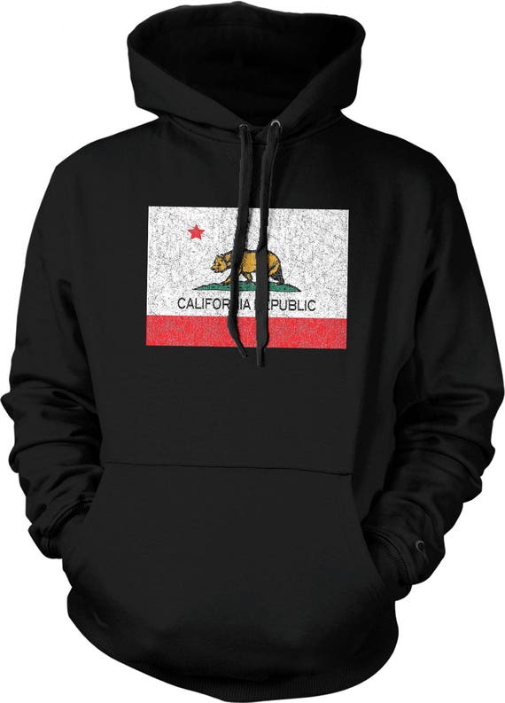 California Star Flag Zipper Hoodie California Star Flag Zipper Hoodie